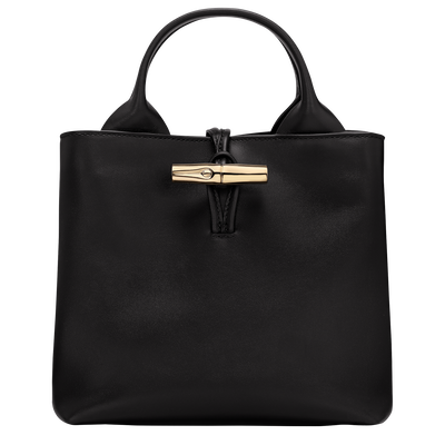 Le Roseau S Handbag , Black - Leather