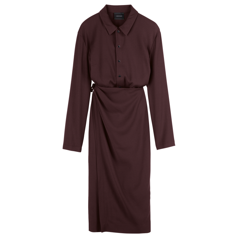 Dress , Burgundy - Crepe  - View 1 of  4