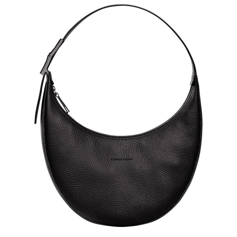 Black leather hobo best sale handbag