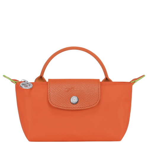 Le Pliage Green Pouch with handle Carot - Recycled canvas | Longchamp TH