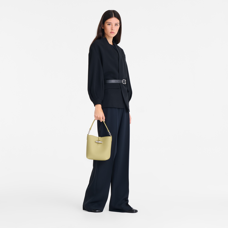 Le Roseau XS Bucket bag , Pistachio - Leather  - View 2 of  6