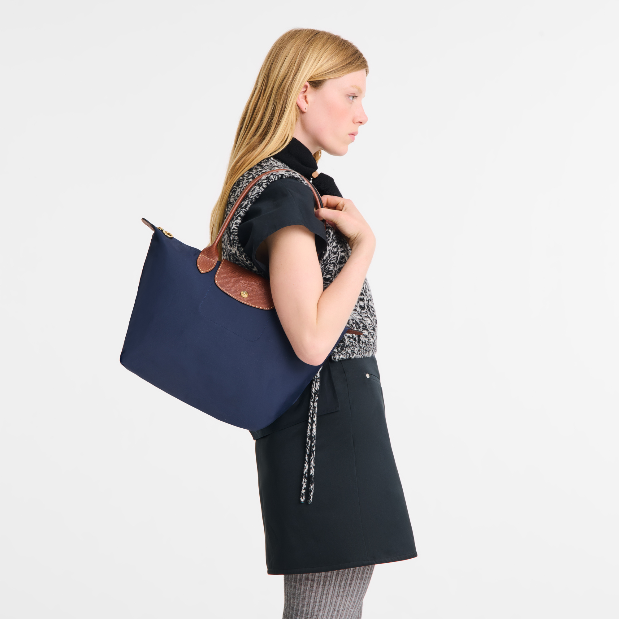 Le Pliage Original Tote bag M, Navy