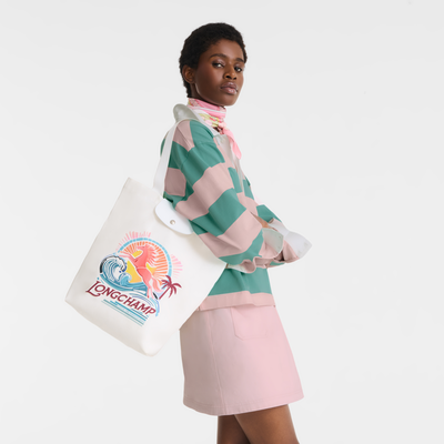 Le Pliage Collection M Tote bag , Rainbow - Canvas