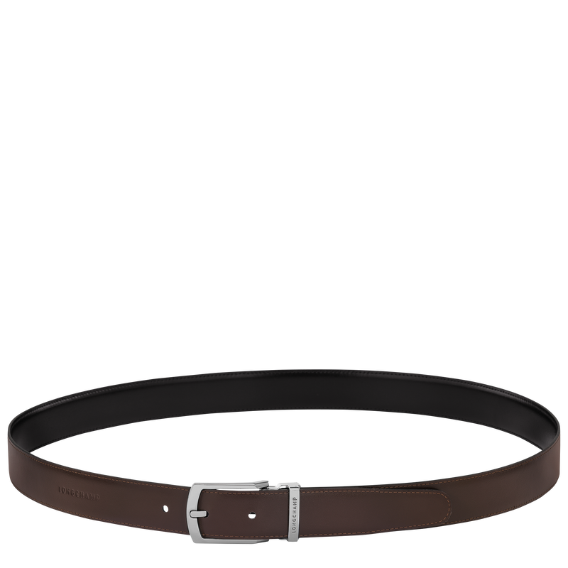 Delta Box Men's belt , Black/Mocha - Leather  - View 4 of  5