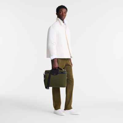 Le Pliage Energy Briefcase , Khaki - Canvas