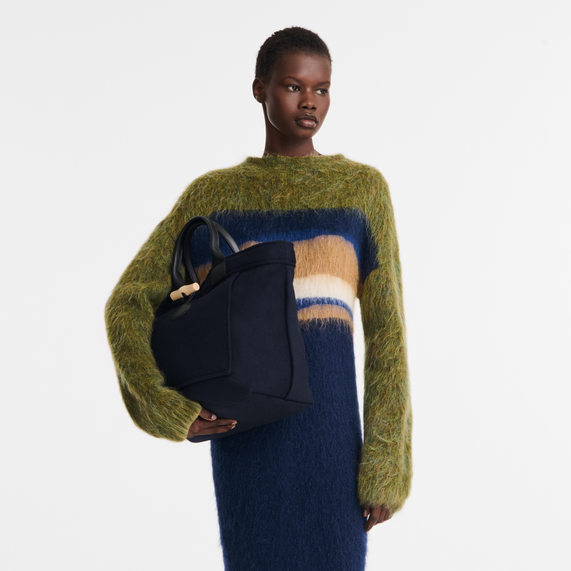 Tote bag L, Navy - View 2 of
5 - zoom in Le Roseau Tote bag L, Navy