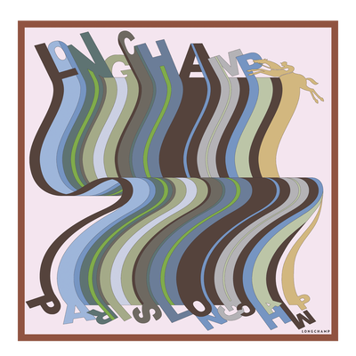 L'Arc-en-ciel Silk scarf 70, Cognac