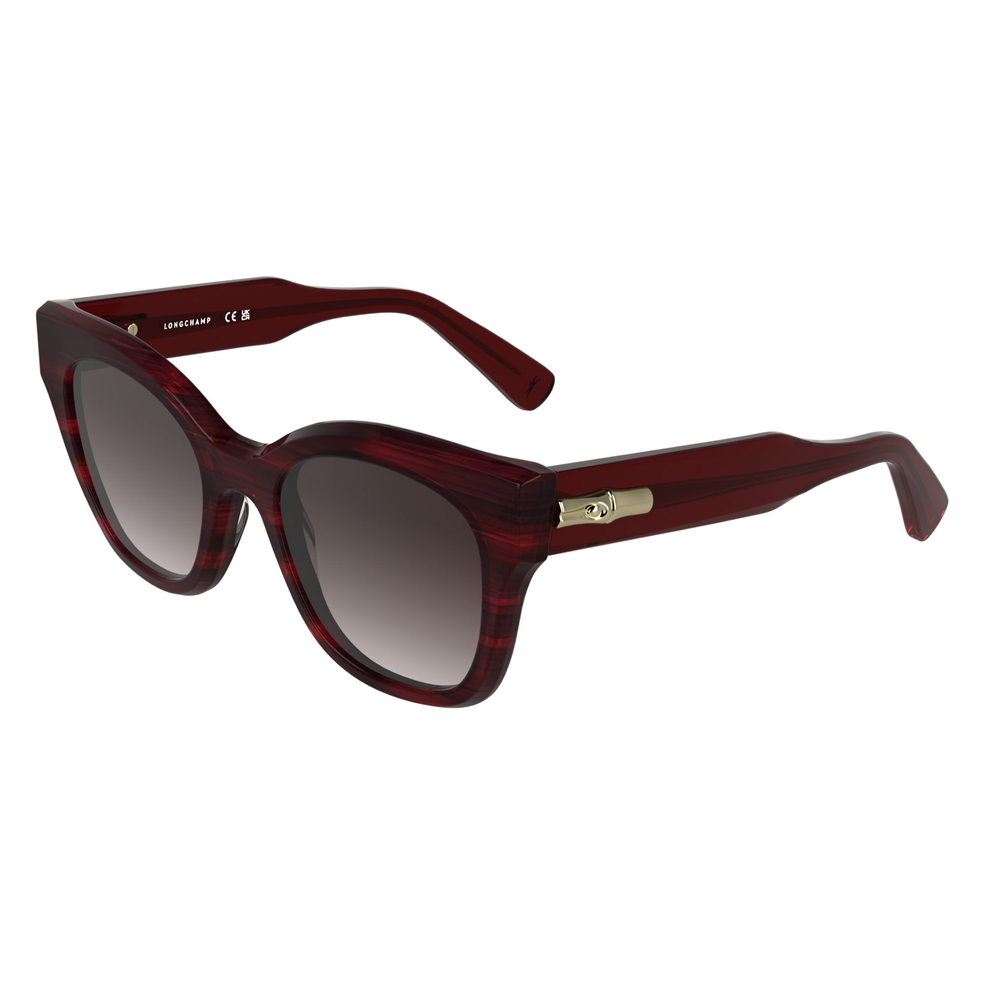 null Sunglasses, Striped Bordeaux