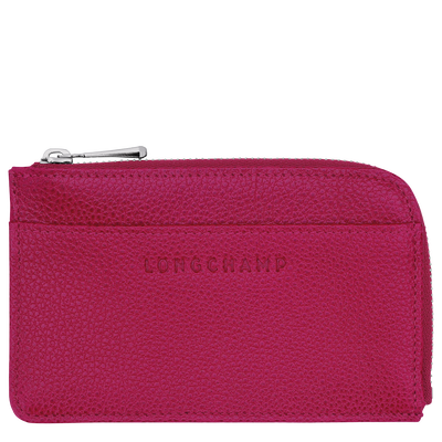 Le Foulonné Card holder , Beetroot - Leather
