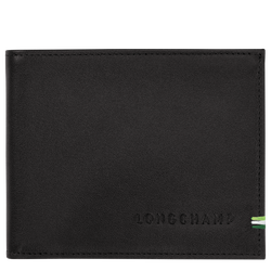 Longchamp sur Seine Wallet , Black - Leather