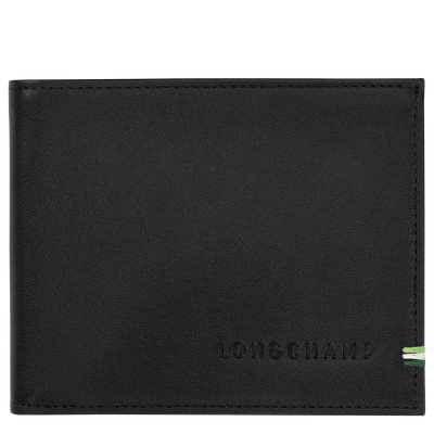 Longchamp sur Seine Wallet , Black - Leather