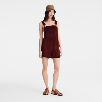 Jumpsuit , Eggplant - Leather