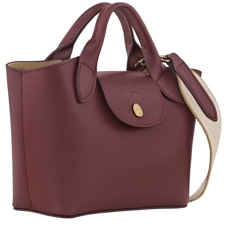 Épure XS Tote bag , Burgundy - Leather  - View 3 of  5