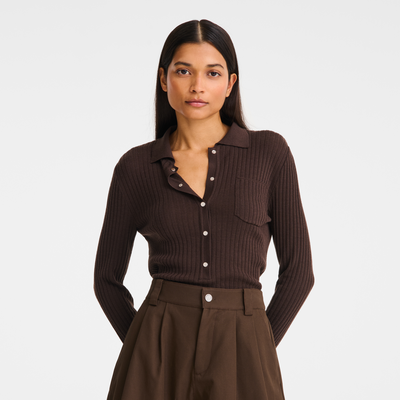 Top , Mocha - Knit