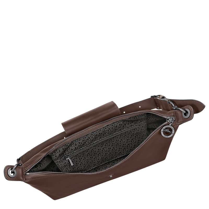 Le Pliage Xtra M Hobo bag , Mocha - Leather  - View 4 of  5