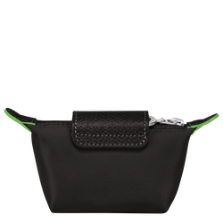 Le Pliage Green Coin purse , Black - Recycled canvas