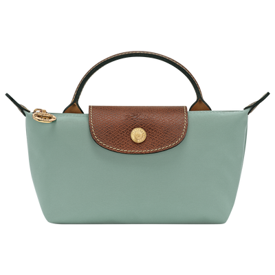 Le Pliage Original Pouch with handle , Celadon - Recycled canvas