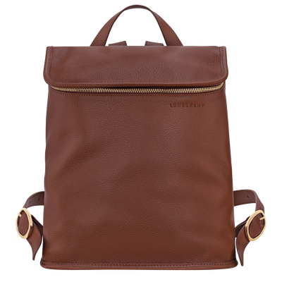 Le Foulonné M Backpack , Coffee - Leather