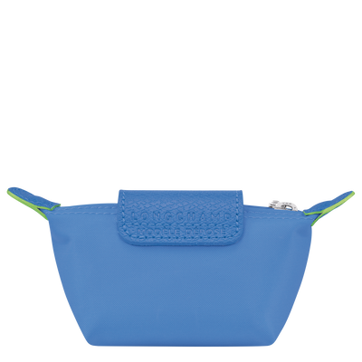 Le Pliage Green Coin purse , Cornflower - Recycled canvas