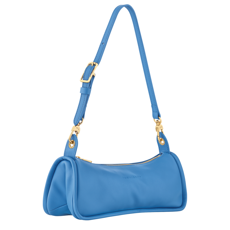 Looong M Shoulder bag , Azure - Leather  - View 2 of  5