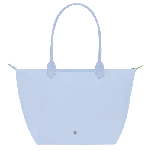Le Pliage Green L Tote bag Sky Blue Recycled canvas Longchamp TH