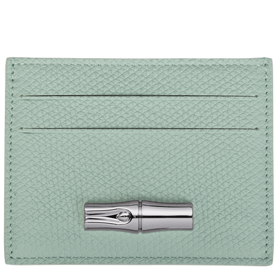 Le Roseau Card holder , Celadon - Leather