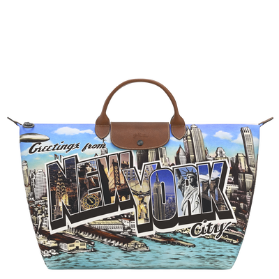 S Travel bag Longchamp X Jeremy Scott , Brown - Canvas