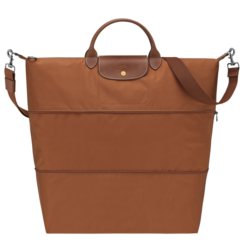 Le Pliage Original Travel bag expandable , Cognac - Recycled canvas  - View 1 of  7