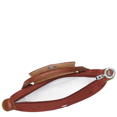 Le Pliage Green Pouch with handle, Chestnut