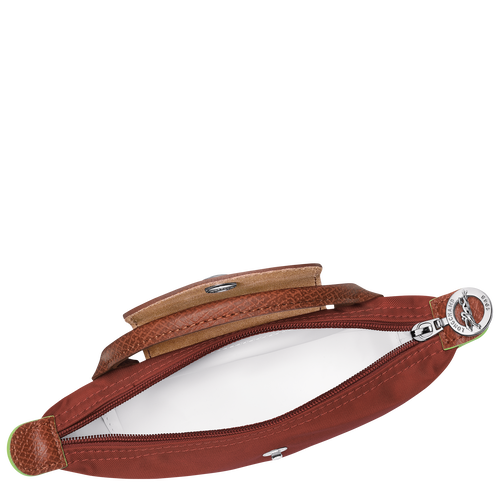 Le Pliage Green Pouch with handle , Chestnut - Recycled canvas - View 5 of  6