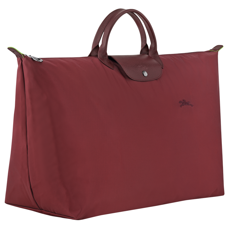 Le Pliage Green L Travel bag , Pomegranate - Recycled canvas  - View 3 of  7