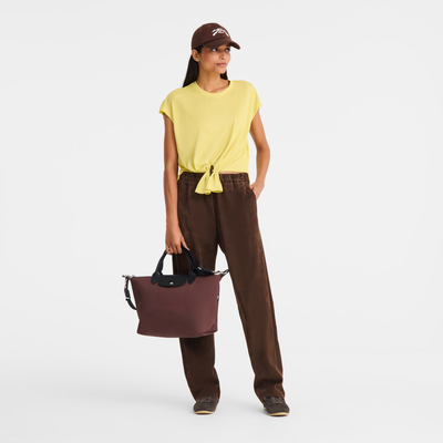 Le Pliage Energy L Handbag , Cocoa - Recycled canvas