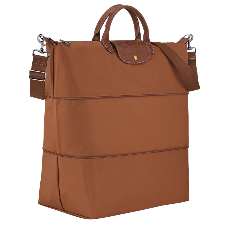 Le Pliage Original Travel bag expandable , Cognac - Recycled canvas  - View 3 of  6