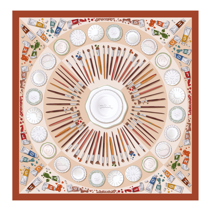 Palette d'Artiste Silk scarf 70 , Cashew - Silk  - View 1 of  2