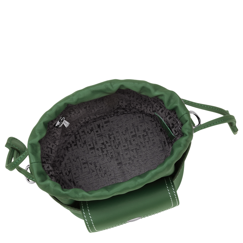 Le Pliage Xtra XS Bucket bag , British Green - Leather  - View 5 of  6