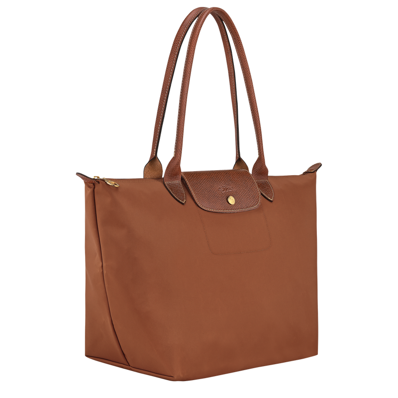 Le Pliage Original L Tote bag , Cognac - Recycled canvas  - View 2 of  6