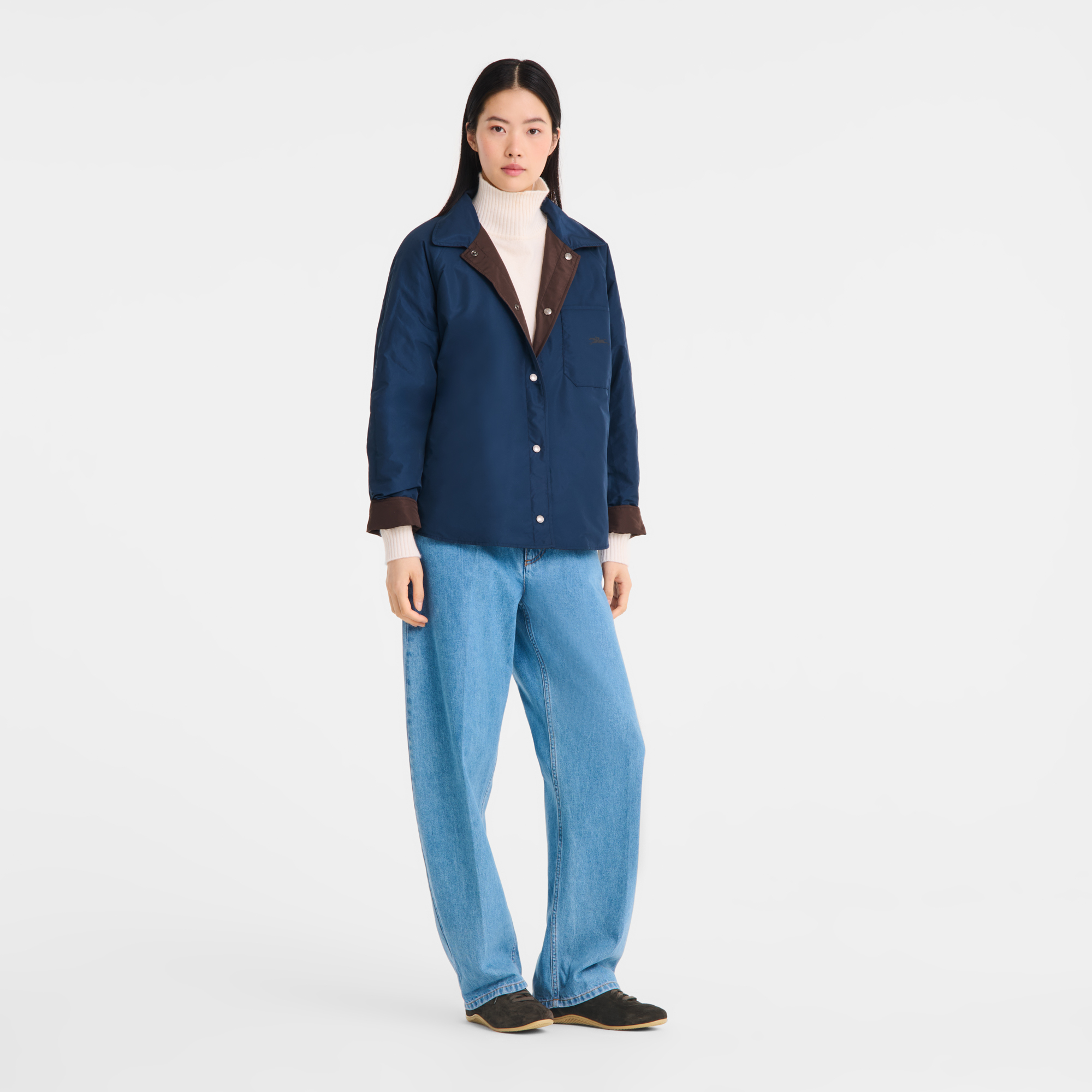 null Padded blouson, Mocha/Navy