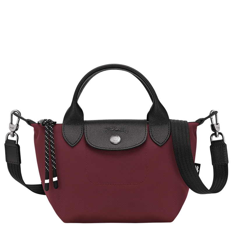 Le Pliage Energy XS Handbag , Burgundy - Recycled canvas  - View 1 of  4