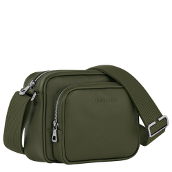 Le Foulonné S Camera bag , Khaki - Leather