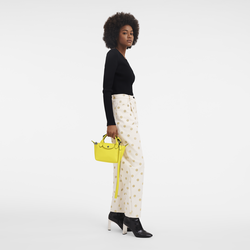 Le Pliage Xtra XS Handbag , Lemon - Leather