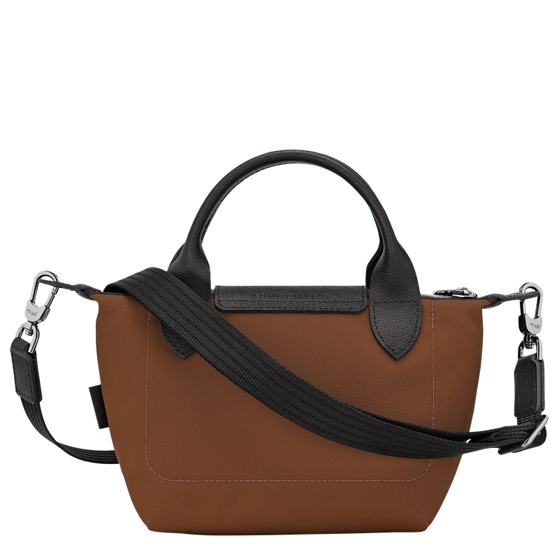 Le Pliage Energy XS Handbag , Chocolate - Recycled canvas  - View 4 of  6