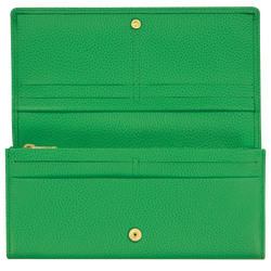 Le Foulonné Continental wallet , Lawn - Leather