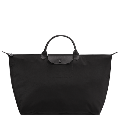 Le Pliage One L Travel bag , Black - Recycled canvas