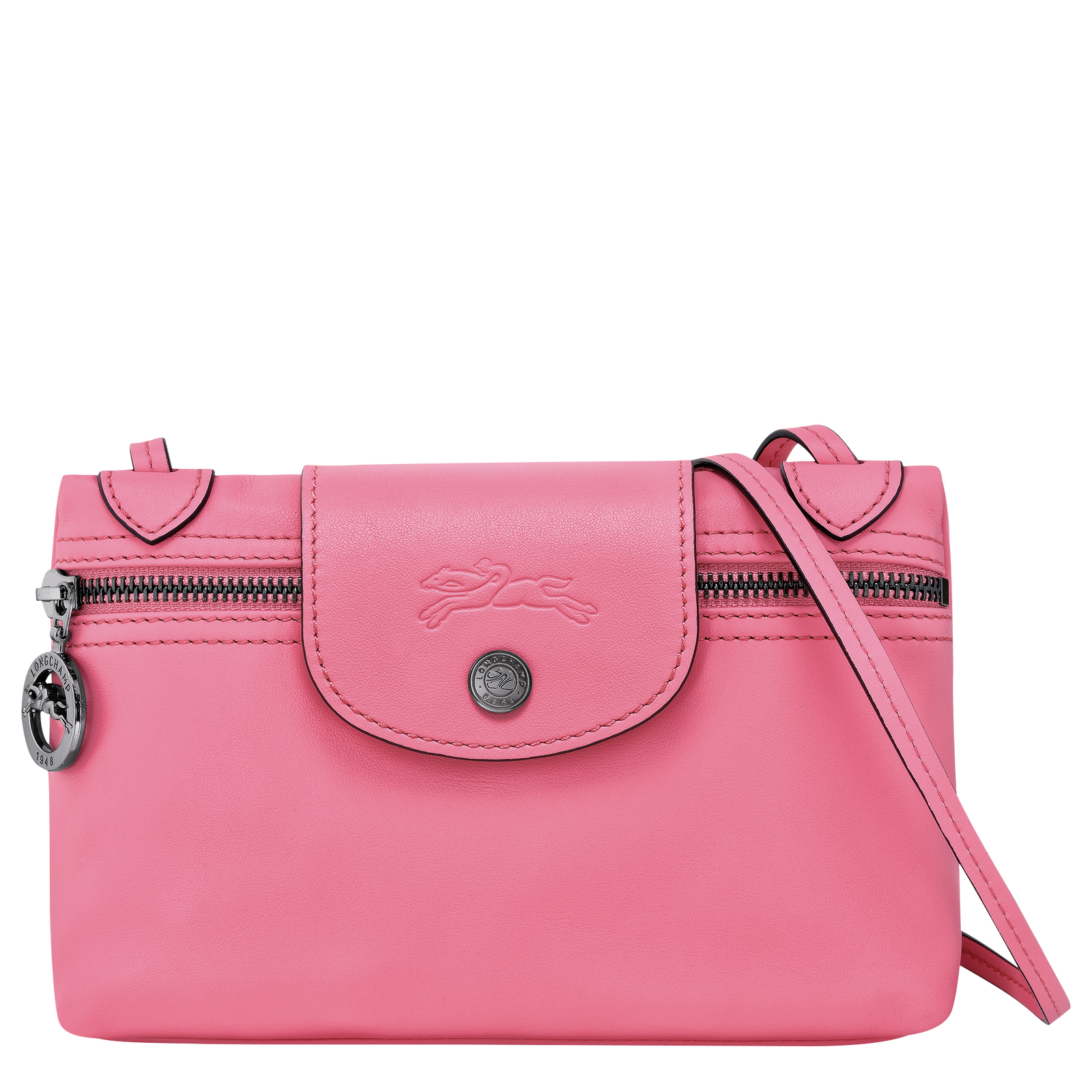 Pink leather crossbody deals