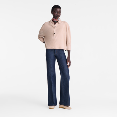 Polo shirt , Pink - Leather