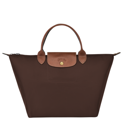 Le Pliage Original M Handbag , Ebony - Recycled canvas