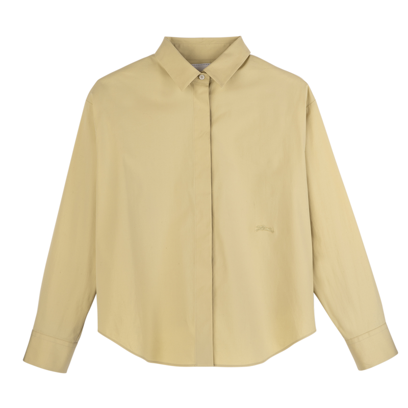 Shirt , Pistachio - Cotton poplin  - View 1 of  5