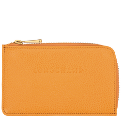 Le Foulonné Card holder , Apricot - Leather