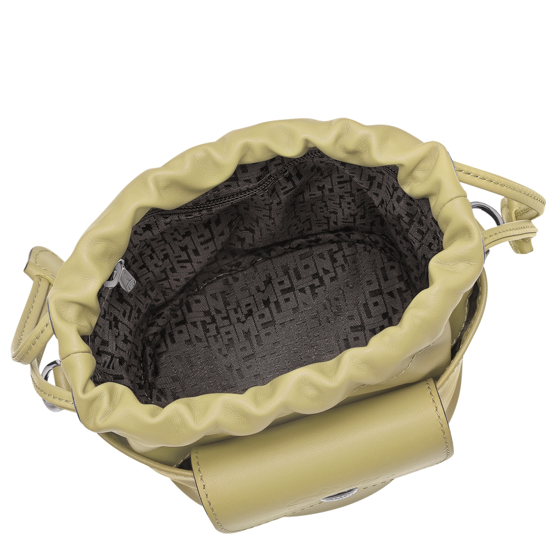 Le Pliage Xtra XS Bucket bag , Pistachio - Leather  - View 5 of  6