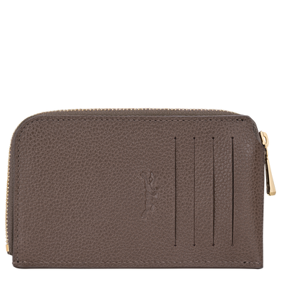 Le Foulonné Card holder , Taupe - Leather